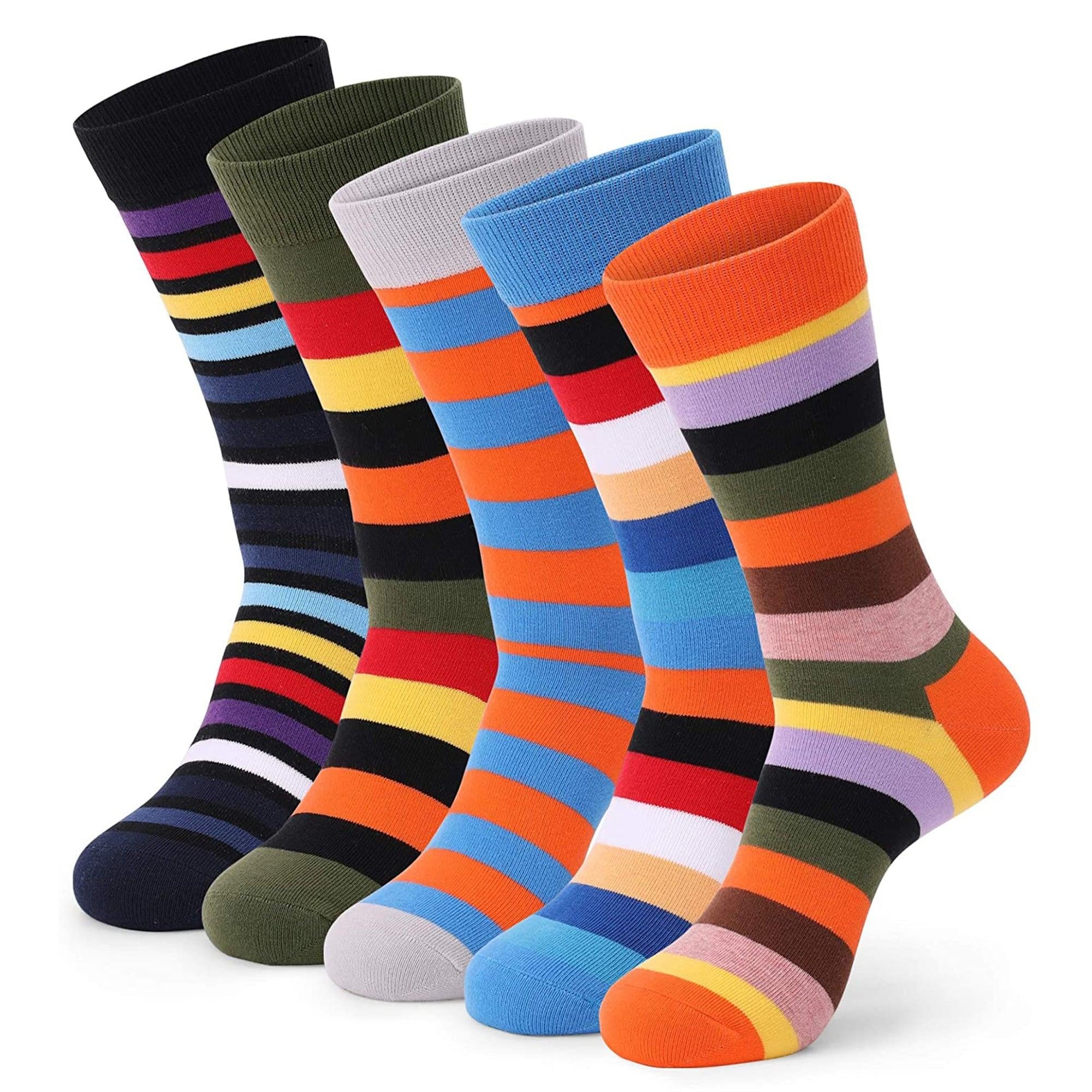 5 Colourful Stripe Socks